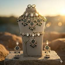 Bridal Matching Jewellery Set | Necklace, Earrings, Bangles & Maang Tikka 