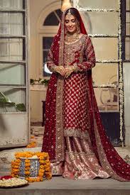 Bridal Suit / Wedding Suit | Red, Maroon, Pink & Gold